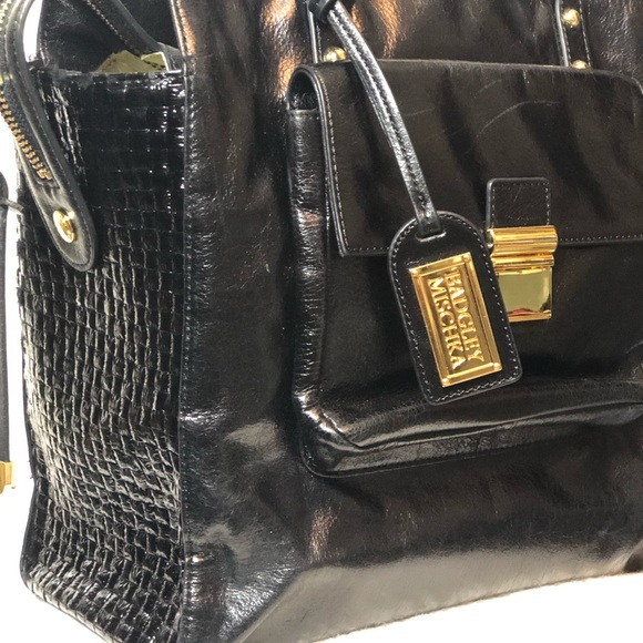 Badgley Mischka Shine Leather Tote - Picture 5 of 6